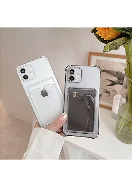 iPhone 11 Kılıfı, iPhone 11 6.1 Inç Için Yükseltme Şeffaf Kart Kılıfı, Slim Fit Ince Koruyucu Yumuşak Tpu Darbe Emici Cüzdan Kılıf ve Kart Tutucu - Siyah (Yurt Dışından) fırsatları