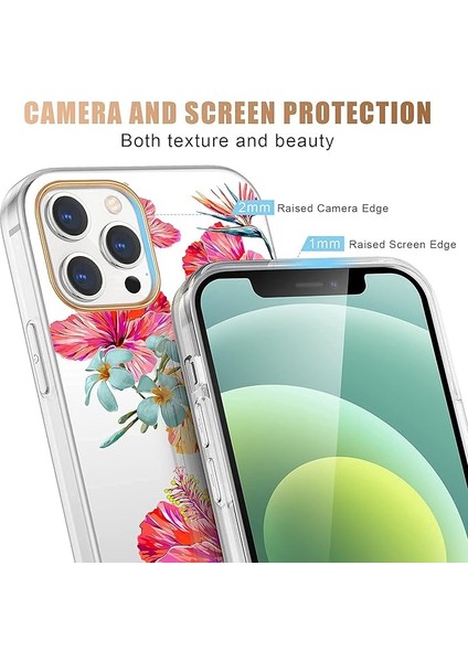 iPhone 13 Için Tasarlanmış Çiçek Desenli Kılıf Promax 6.7 Inç , Kadın Kızlar Için Şeffaf Tasarım, Koruyucu Sert Kapak Darbeye Dayanıklı Slim Fit Çiçek Telefon Kılıfı (Hibiscus) (Yurt Dışından) modelleri