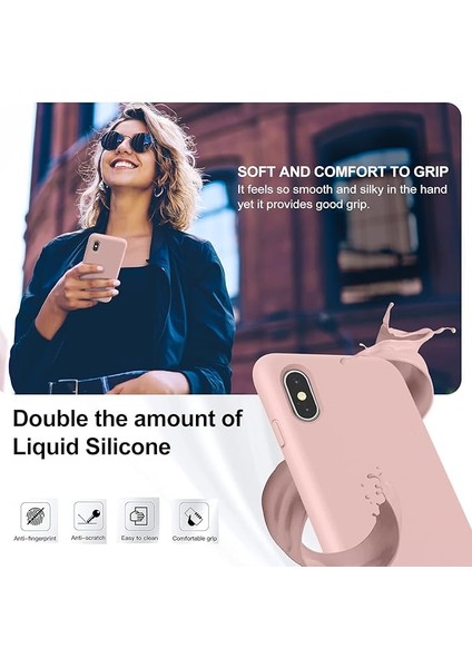 iPhone 6plus Kılıf, Yumuşak Sıvı Silikon, Ultra Ince Kauçuk, Tüm Vücut Koruması (Pembe) (Yurt Dışından) modelleri