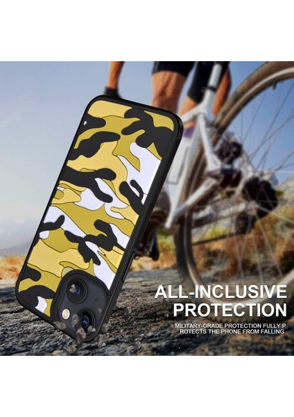 Ba?vurmak K?l?f iPhone 13 , Kamuflaj Ultra ?nce Yumu?ak Darbeye Dayan?kl? Tpu Tampon Moda Anti Güz Koruyucu Kapak iPhone 13 -Ye?il (Yurt Dışından) modelleri