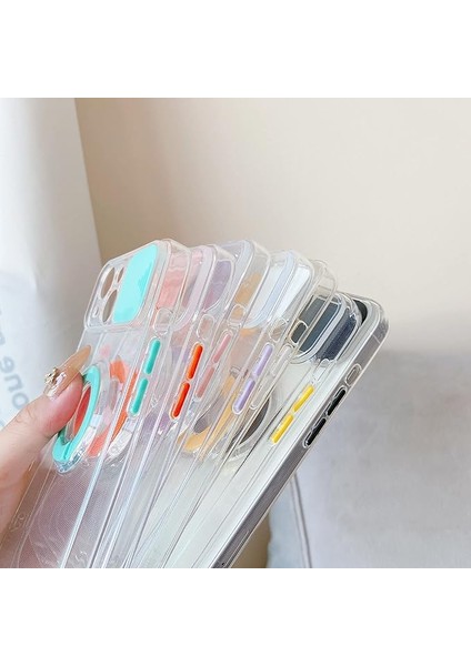 Candy Color Halka Tutucu Slide Lens Kamera Kapağı Koruması Şeffaf Yumuşak iPhone Kılıfı (Mor, iPhone 13 Pro Max) (Yurt Dışından) fiyatları