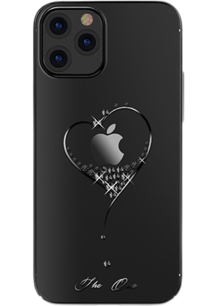 iPhone 12 Pro Için Bling Kristalli Kılıf Şeffaf Kapak Darbeye Dayanıklı Altın Kaplama iPhone 12 Pro Ince Sert Kılıf Kadın Siyah (Yurt Dışından)