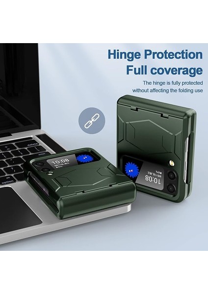 Galaxy Z Flip 3 Kılıf, Yarı Otomatik Menteşeli Galaxy Z Flip 3 5g Için Kılıf, Samsung Z Flip 3-Yeşil Için Dahili Darbeye Dayanıklı Koruyucu Kılıf Kaymaz Hafif (Yurt Dışından) fiyatları