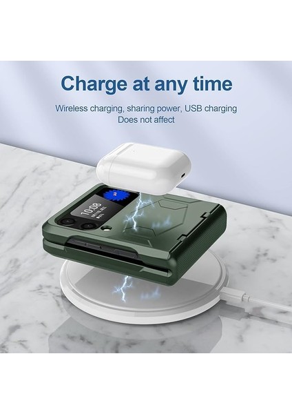 Galaxy Z Flip 3 Kılıf, Yarı Otomatik Menteşeli Galaxy Z Flip 3 5g Için Kılıf, Samsung Z Flip 3-Yeşil Için Dahili Darbeye Dayanıklı Koruyucu Kılıf Kaymaz Hafif (Yurt Dışından) modelleri