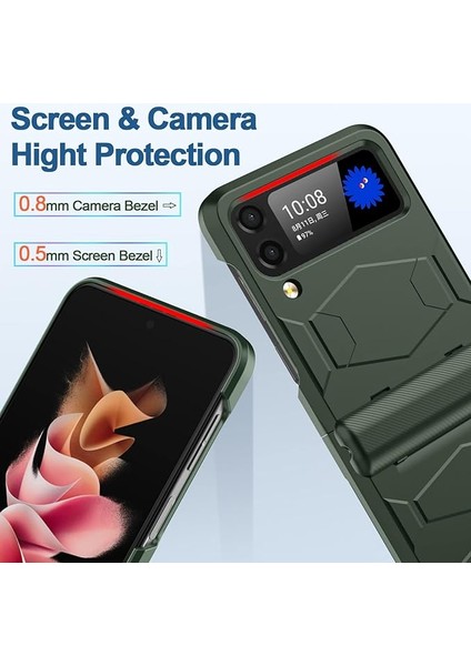 Galaxy Z Flip 3 Kılıf, Yarı Otomatik Menteşeli Galaxy Z Flip 3 5g Için Kılıf, Samsung Z Flip 3-Yeşil Için Dahili Darbeye Dayanıklı Koruyucu Kılıf Kaymaz Hafif (Yurt Dışından) fırsatları