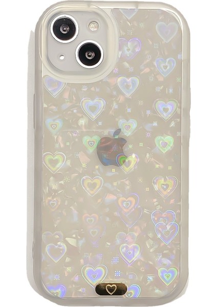 iPhone 13 Için Parıltılı Kılıf 6.1 Inç, Holografik Lazer Sevimli Aşk Kalp Desenli Bling Yumuşak Esnek Silikon Tpu Kılıf, iPhone 13 Için Moda Ince Darbeye Dayanıklı Çizilmez Tampon (Yurt Dışından)