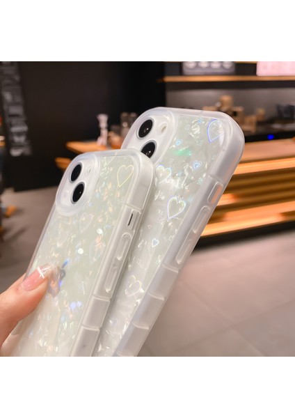 iPhone 13 Için Parıltılı Kılıf 6.1 Inç, Holografik Lazer Sevimli Aşk Kalp Desenli Bling Yumuşak Esnek Silikon Tpu Kılıf, iPhone 13 Için Moda Ince Darbeye Dayanıklı Çizilmez Tampon (Yurt Dışından) modelleri