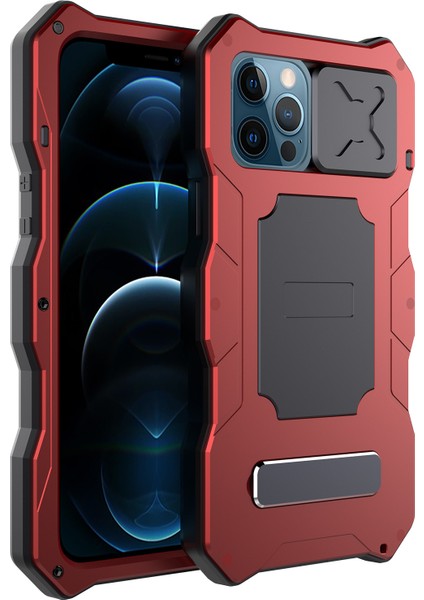 iPhone 12 Pro Max ile Uyumlu Su Geçirmez Kılıf, Dayanıklı Metal Tam Vücut Koruyucu Kılıf, Dahili Ekran Koruması Darbeye Dayanıklı Toz Geçirmez Sağlam Askeri Sınıf Defender (Yurt Dışından)