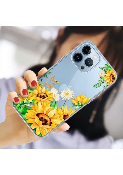 iPhone 13 Pro Max ile Uyumlu Çiçekli Kılıf,girl Kadınlar Için,darbeye Dayanıklı Şeffaf Çiçek Desenli Sert Arka Kapak iPhone 13 Pro Max Için 6,7 Inç 2021-AYÇIÇEĞI&KELEBEK (Yurt Dışından) fiyatları
