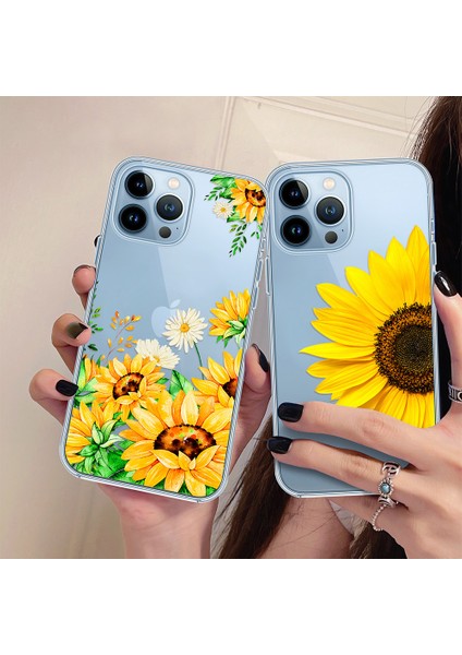 iPhone 13 Pro Max ile Uyumlu Çiçekli Kılıf,girl Kadınlar Için,darbeye Dayanıklı Şeffaf Çiçek Desenli Sert Arka Kapak iPhone 13 Pro Max Için 6,7 Inç 2021-AYÇIÇEĞI&KELEBEK (Yurt Dışından) fırsatları