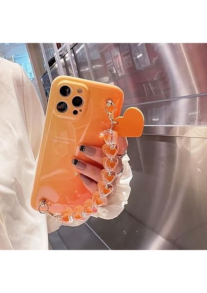 iPhone 13 Pro ile Uyumlu Degrade Kılıf Dahili Sevimli Kalp Tutuculu Kılıf, iPhone 13 Pro ile Uyumlu Kadın ve Kız Çocukları Için Renkli Taze Telefon Kapağı Tasarlanmış Kılıf (Altın (Yurt Dışından) fırsatları