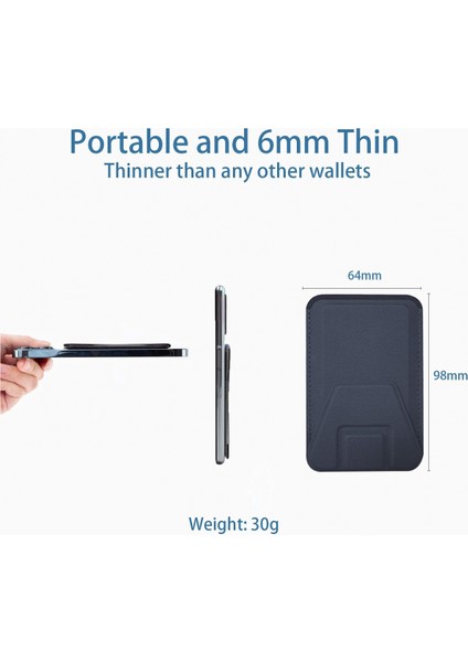 Cep Telefonu Sehpası,2'si 1 Arada Manyetik Deri Cüzdan Telefon Sehpası,katlanabilir Kart Tutucu,ayarlanabilir Görüş Açıları ve Yeniden Kullanılabilir Yapışkan,tutulabilen Ince Tasa (Yurt Dışından) indirimleri