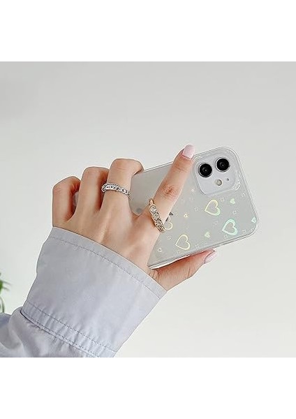 iPhone 11 Kılıf ile Uyumlu, Elmas Yüzüklü Clear Sparkle Bling Laser Darbeye Dayanıklı Koruyucu Kapak Kickstand Kızlar Kadınlar Için Moda Renkli Parıltılı Aşk Kalp Tasarımı (Yurt Dışından) fırsatları