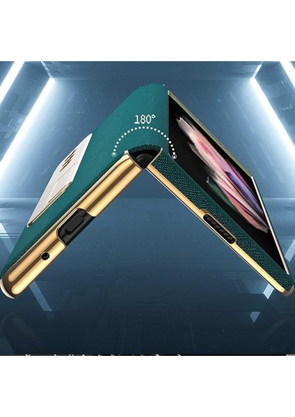 Samsung Galaxy Z Fold 3 Için Kılıf Lüks Deri Hibrit Kaplama Pc ve Kickstand Kapaklı Samsung Galaxy Z Fold 3 5g 2021 Için Darbeye Dayanıklı Koruyucu Katlama Kılıfı (Mor) (Yurt Dışından) fırsatları