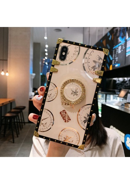 iPhone 13 Pro Max ile Uyumlu Kare Kılıf, Lüks Saat Desenli Darbeye Dayanıklı Koruma Halkalı Standlı Ağır Hizmet Tipi Kılıf (Yurt Dışından) fiyatları