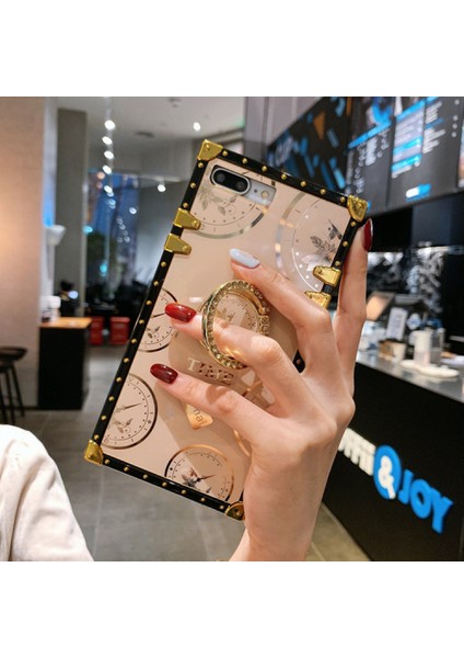 iPhone 13 Pro Max ile Uyumlu Kare Kılıf, Lüks Saat Desenli Darbeye Dayanıklı Koruma Halkalı Standlı Ağır Hizmet Tipi Kılıf (Yurt Dışından) modelleri
