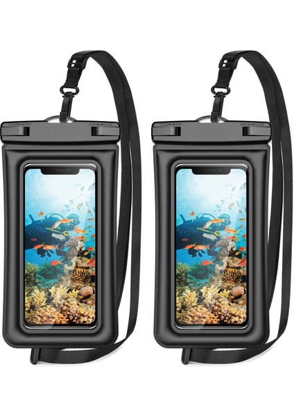 Syncwire Su Geçirmez Telefon Kılıfı, 2 Paket Ipx8 Evrensel Su Geçirmez Kılıf Sualtı Kuru Çanta iPhone ile Uyumlu 13 12 Pro Max Se2 11 Pro Xr x 8 7 6s Plus Galaxy S21 S10 Note 10 Go (Yurt Dışından)