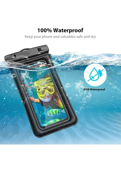 Syncwire Su Geçirmez Telefon Kılıfı, 2 Paket Ipx8 Evrensel Su Geçirmez Kılıf Sualtı Kuru Çanta iPhone ile Uyumlu 13 12 Pro Max Se2 11 Pro Xr x 8 7 6s Plus Galaxy S21 S10 Note 10 Go (Yurt Dışından) fiyatları