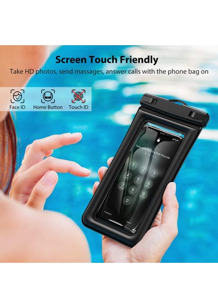 Syncwire Su Geçirmez Telefon Kılıfı, 2 Paket Ipx8 Evrensel Su Geçirmez Kılıf Sualtı Kuru Çanta iPhone ile Uyumlu 13 12 Pro Max Se2 11 Pro Xr x 8 7 6s Plus Galaxy S21 S10 Note 10 Go (Yurt Dışından) modelleri