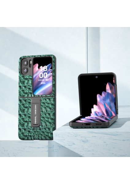 Plz Shop Oppo Find N2 Flip Için Darbeye Dayanıklı Telefon Kılıfı - Yeşil (Yurt Dışından)