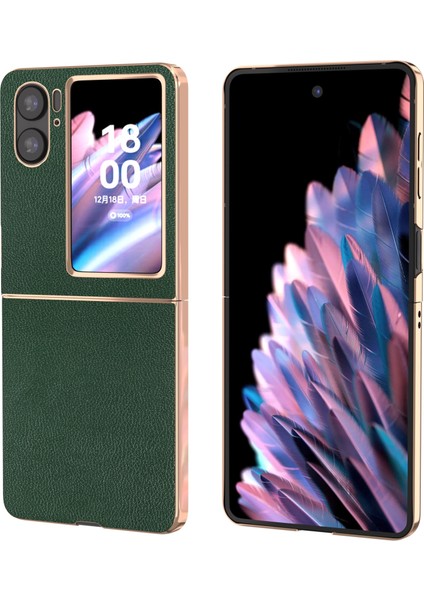 Plz Shop Oppo Find N2 Flip Için Darbeye Dayanıklı Telefon Kılıfı - Yeşil (Yurt Dışından)