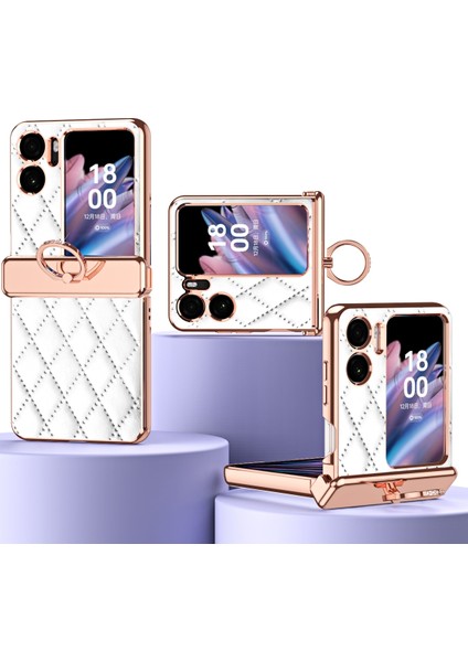 Oppo Find N2 Flip Için Darbeye Dayanıklı Telefon Kılıfı - Beyaz (Yurt Dışından)