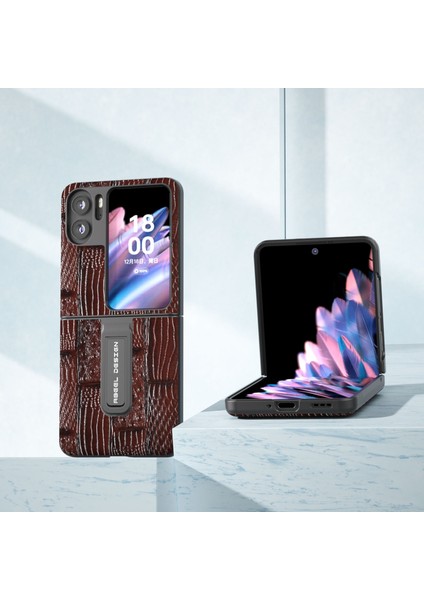 Oppo Find N2 Flip Için Darbeye Dayanıklı Telefon Kılıfı - Kahverengi (Yurt Dışından) modelleri