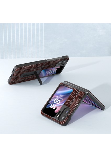 Oppo Find N2 Flip Için Darbeye Dayanıklı Telefon Kılıfı - Kahverengi (Yurt Dışından) fırsatları