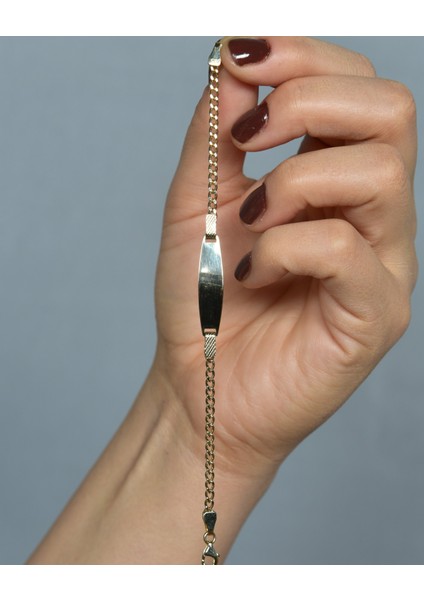 14 Ayar Altın Bebek Çocuk Künyesi 2,92 gr Unisex