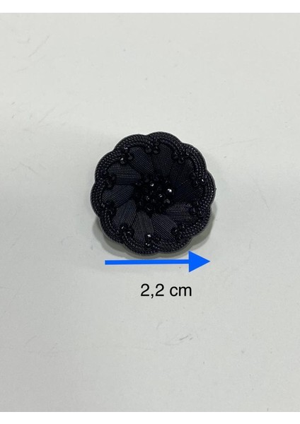 Italyan Model Trençkot ve Ceket Düğmesi Takımı 4'lü Set Siyah 2,2 cm