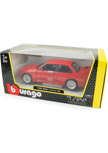 Bmw M3 (E30) 1988 Kırmızı - 1:24 Ölçekli Pres Döküm Model Araba