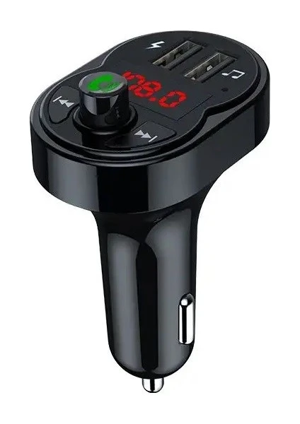 C615  3.1A Çift USB & Şarj  Flash Bellek Girişi  Bluetooth Fm Transmitter