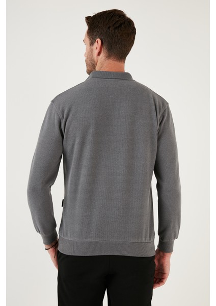 Pamuk Karışımlı Regular Fit Polo Yaka Kazak Erkek Kazak 456223