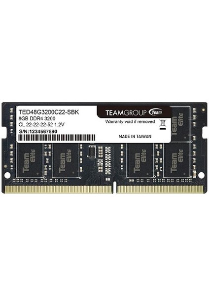 8gb Ddr4 3200MHZ CL22 Notebook Ram Elıte TED48G3200C22-S01