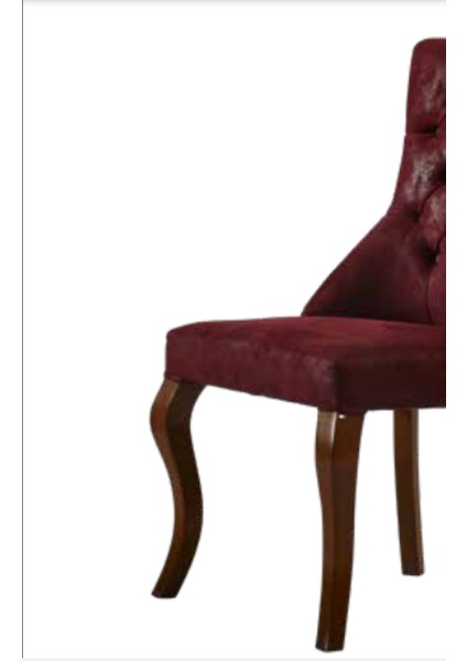 Sandalye ST Zus064 Kapitone Model Bordo Renk Ort Sırt Kavrar Kayın Avangart Ayak