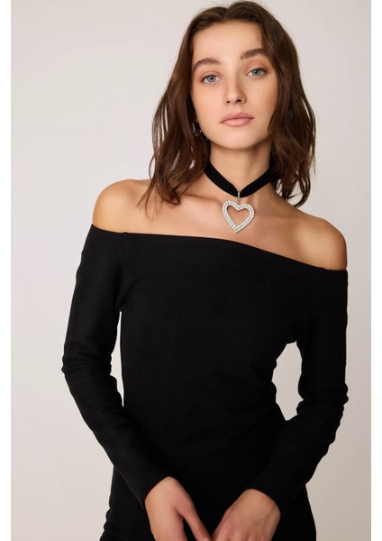 Eteği Tüy Detaylı Elbise fiyatları