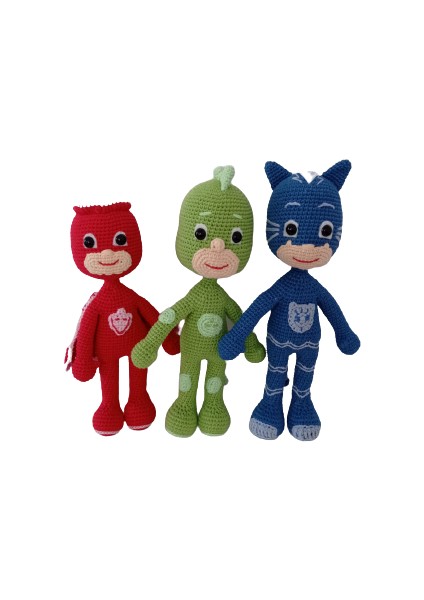 Pijamaskeli Bebekler Amigurumi Organik Oyuncak