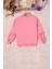 Pembe Renkli Kalp Desenli Payetli Kız Çocuk Sweatshirt 16693 4
