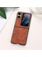 Oppo Find N2 Flip Için Darbeye Dayanıklı Telefon Kılıfı - Kahverengi (Yurt Dışından) 3