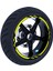 Moto Gp Yarış Bayraklı Floresan Sarı Jant Şeridi Sticker Çınar Extreme 1