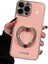 iPhone 13 Pro Max ile Uyumlu Kızlar Için Kılıf Kadın Sevimli Parıltılı Rhinestones Kaplama Kılıf ve Kalp Katlama Standı Tutucu Sert Pc Geri iPhone 13 Pro Max Için Yumuşak Tpu Tampo (Yurt Dışından) 1