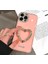 iPhone 13 Pro Max ile Uyumlu Kızlar Için Kılıf Kadın Sevimli Parıltılı Rhinestones Kaplama Kılıf ve Kalp Katlama Standı Tutucu Sert Pc Geri iPhone 13 Pro Max Için Yumuşak Tpu Tampo (Yurt Dışından) 2