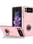 Galaxy Z Flip 3 5g Için Kılıf, Samsung Galaxy Z Flip 3 5g ile Uyumlu, Ince, Sert, Polikarbonat, Darbelere Dayanıklı, Çıtçıtlı Halkalı Kılıf, Pembe (Yurt Dışından) 1