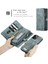 iPhone 13PRO Max ile Uyumlu Cüzdan Kılıf Kart Tutuculu Kapak Deri Flip Retro 2'si 1 Arada Ayrılabilir Manyetik Fermuarlı Cebi Ince Telefon Kılıfları 6.7'' (Mavi) (Yurt Dışından) 4