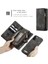 iPhone 13PRO Max ile Uyumlu Cüzdan Kılıf Kart Tutuculu Kapak Deri Flip Retro 2'si 1 Arada Ayrılabilir Manyetik Fermuarlı Cebi Ince Telefon Kılıfları 6.7'' (Siyah) (Yurt Dışından) 4