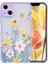iPhone 13 ile Uyumlu Clear Frosted Pc Için Kılıf Geri 3D Çiçekli Kız Kadın ve Yumuşak Tpu Tampon Koruyucu Silikon Ince Darbeye Dayanıklı Kılıf iPhone 13-Taro Mor (Yurt Dışından) 1
