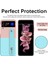 For Compatible With Samsung Galaxy Z Flip 3 Case, Leather Cover, Slim Drop Case Bumper Case With Stand, Shoulder Strap, Galaxy Z Flip 3 5g - Ice Blue + Pink (Yurt Dışından) 4