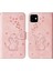iPhone 12 Mini Telefon Kılıfı, Kart Yuvalı Güzel Fil Aşk Kalp Karikatür Deseni, Katlanır Stand, Manyetik Kapak, iPhone 12 Mini (5,4 Inç) ile Uyumlu - Pembe (Yurt Dışından) 1