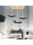 Jolie 4'lü Yuvarlak 3 Renkli 39 Watt Gold Kristal Ledli Modern Oturma Odası Salon Sarkıt Avize 1