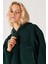All Terrain Gear Regular Fit Kapüşonlu Yarım Fermuarlı Yeşil Sherpa Sweatshirt 4